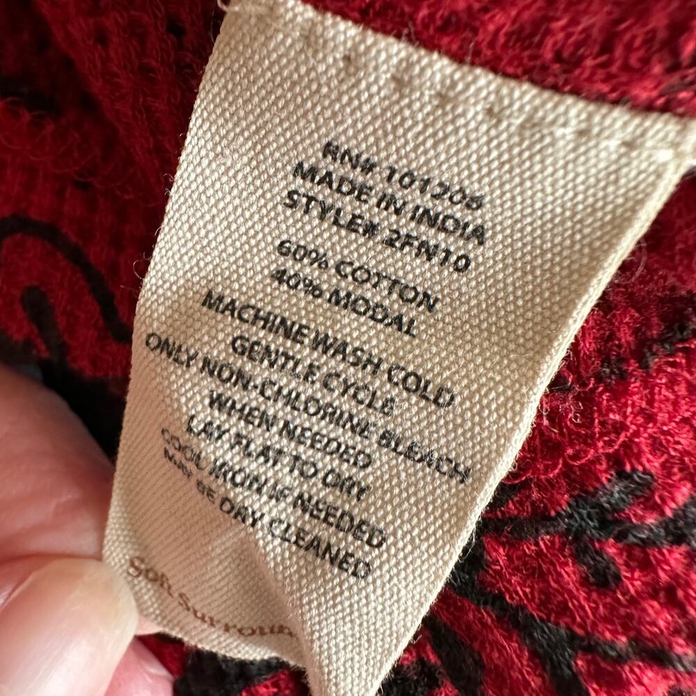 SOFT SURROUNDINGS Womens Kendra Waffle Top Size Large Cowl Neck Quiet Luxury - Picture 8 of 9
